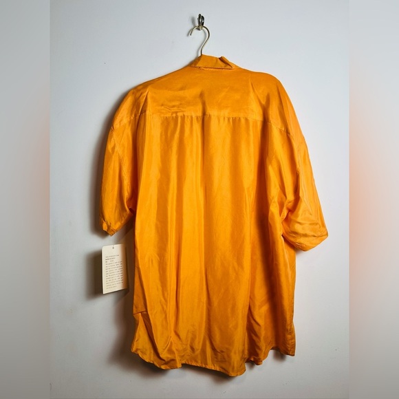 Vintage Sheba Orange Women's Blouse NWT Washable Silk - Picture 5 of 6